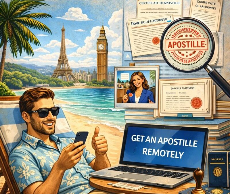 You don’t have to be in the country to get an apostille