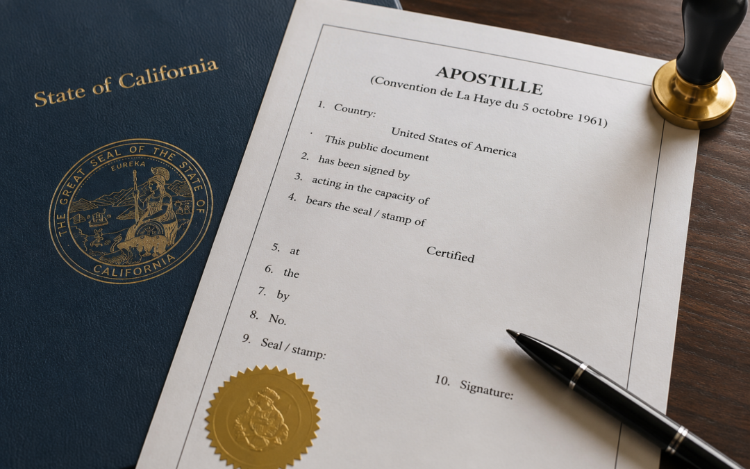 Apostille definition for international document authentication California Secretary of State apostille certificate Apostille process for power of attorney documents Mobile apostille service in Southern California