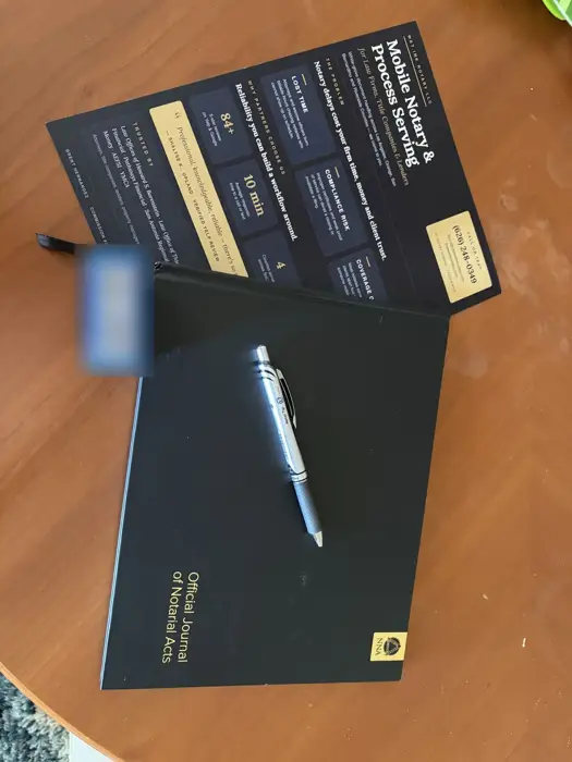 Wet Ink Notary journal of notarial acts and pen